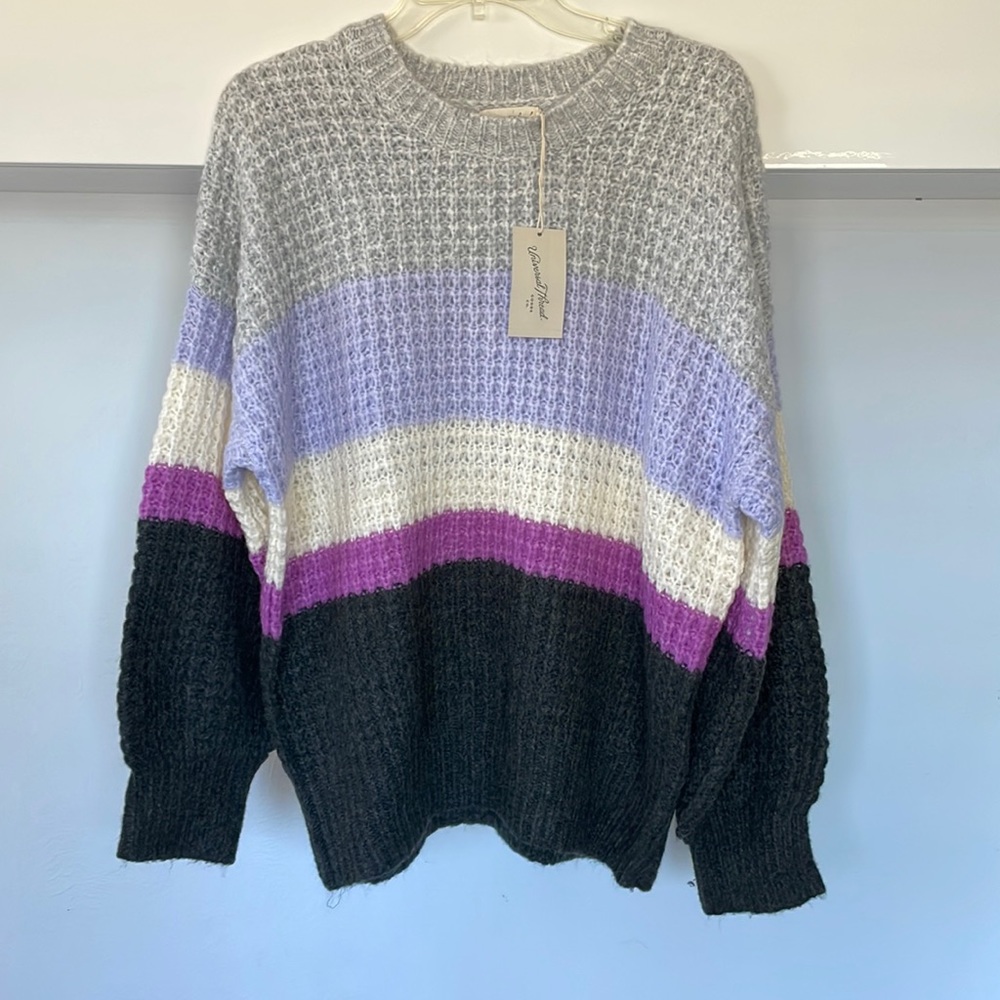 Universal thread purple colored knit sweater